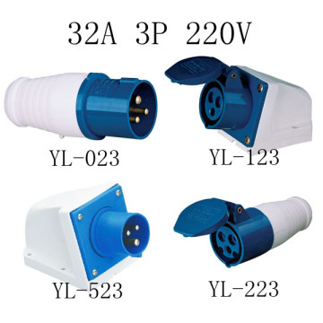 Electrical Plug and Connector 250V 3pin Cee 32A